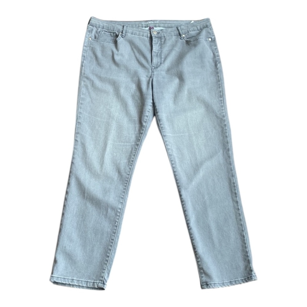 Gloria Vanderbilt Classic Straight Jeans in Gray Shadow